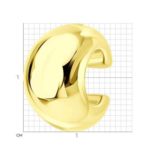 Серьга из золочёного серебра из золочение желтое — вид 4