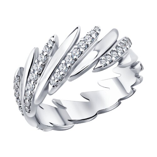 Кольцо из серебра с фианитами - видео