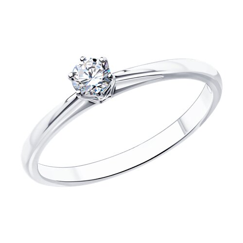 Кольцо из серебра с фианитом из серебро