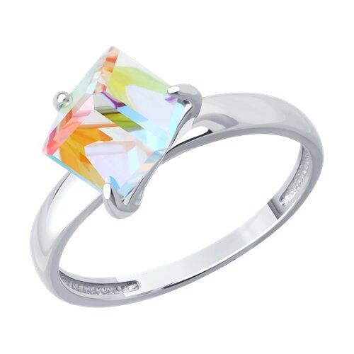 Кольцо из серебра с кристаллом