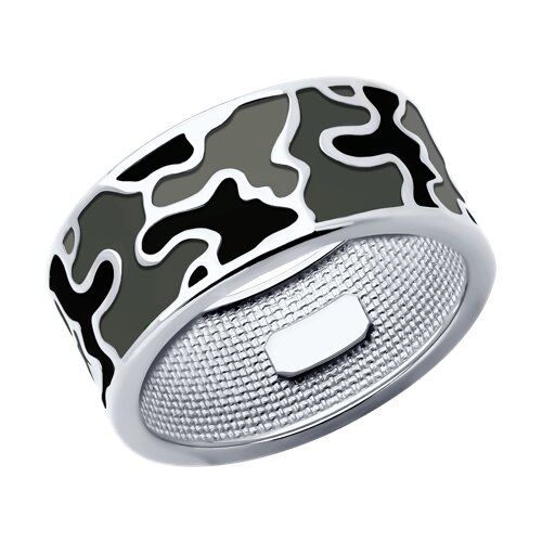 Кольцо из серебра с эмалью