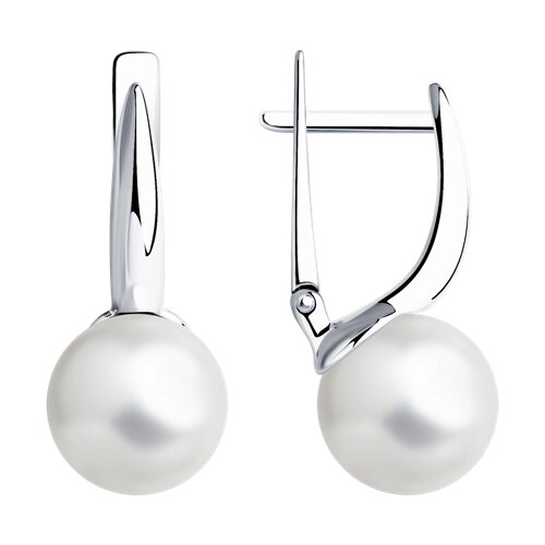 Серьги из серебра с жемчугом