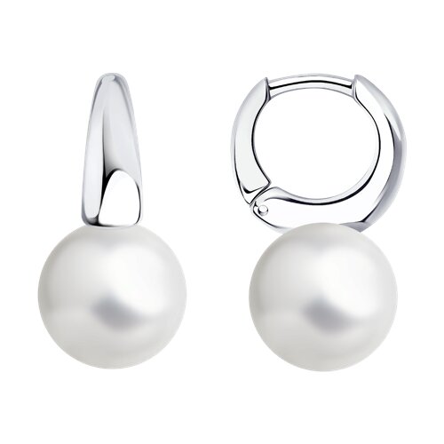 Серьги из серебра с жемчугом