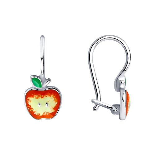 Серьги из серебра с эмалью