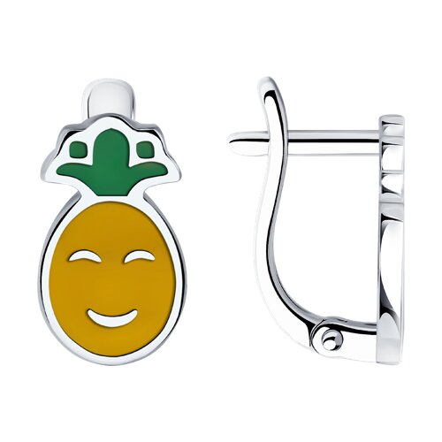 Серьги из серебра с эмалью