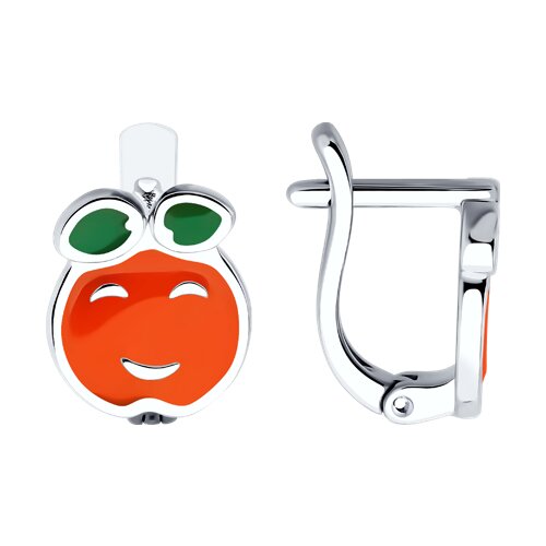 Серьги из серебра с эмалью