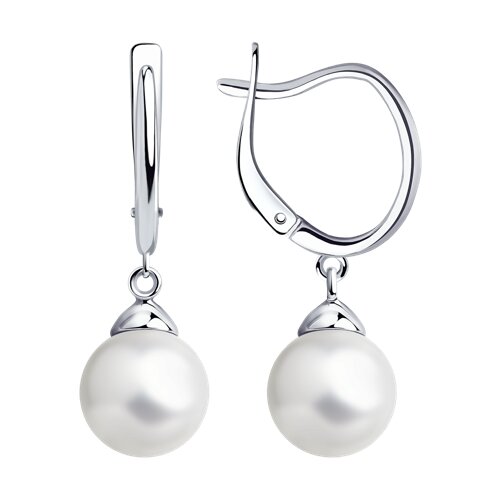 Серьги из серебра с жемчугом