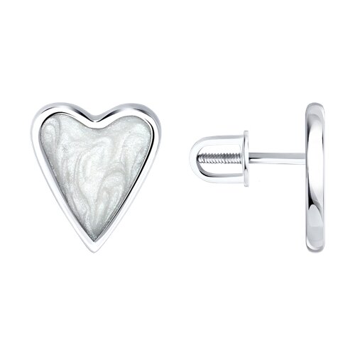 Серьги из серебра с эмалью