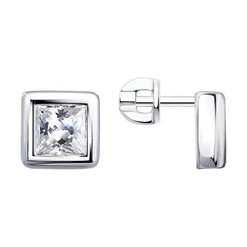 Серьги из серебра с фианитами - видео