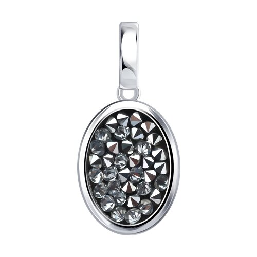 Подвеска из серебра с кристальной тканью