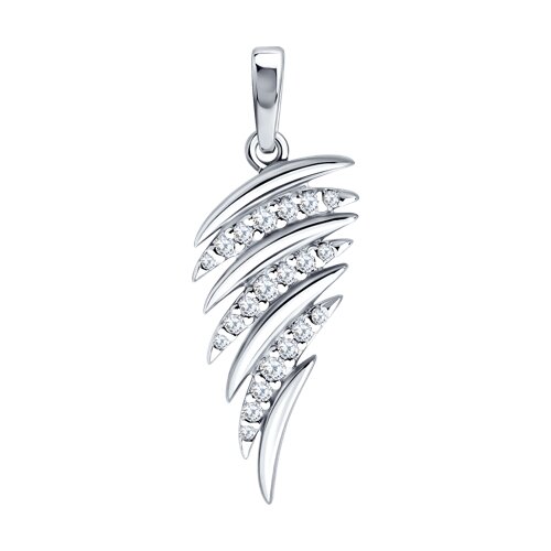 Подвеска из серебра с фианитами