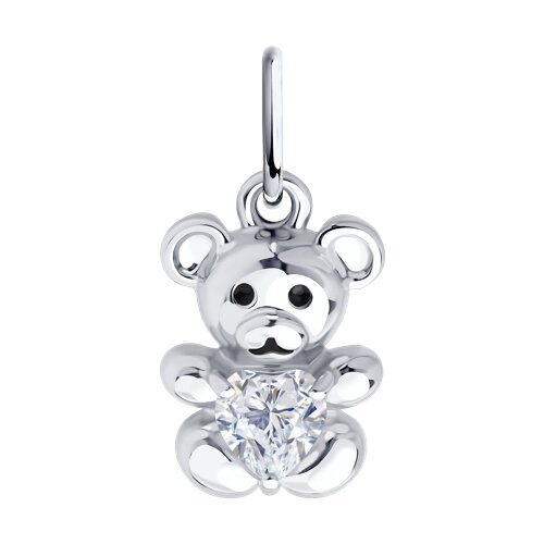 Подвеска из серебра с фианитом