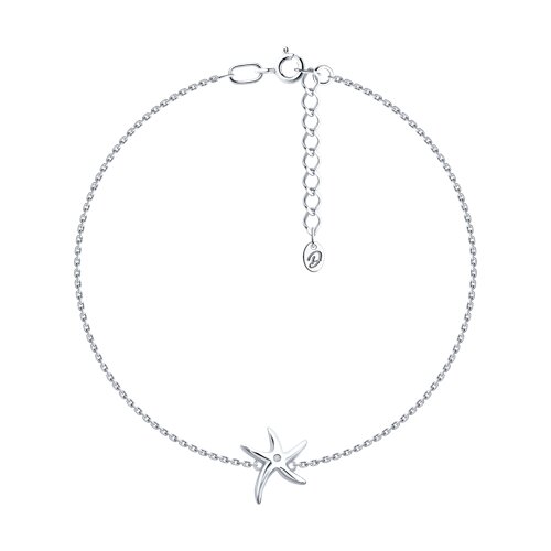 Браслет из серебра с фианитом