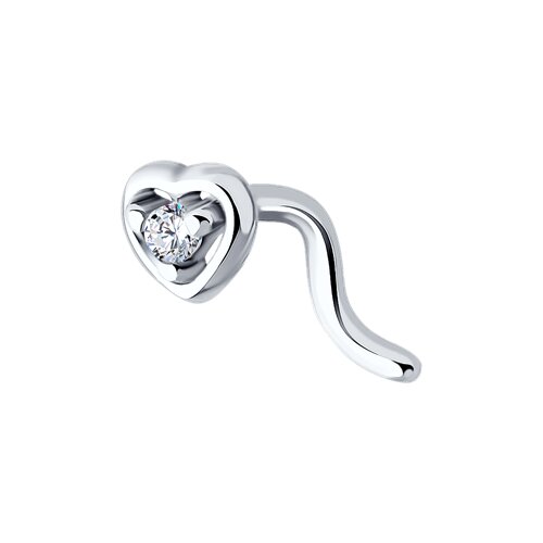 Пирсинг из серебра с фианитом - видео