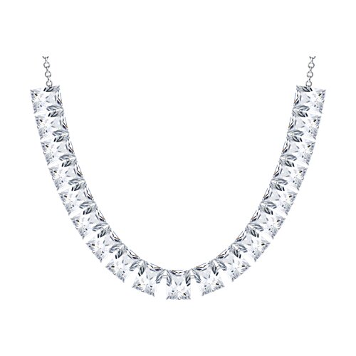 Колье из серебра с фианитами