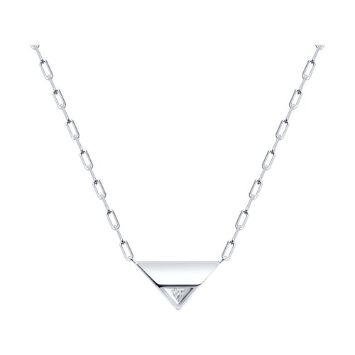 Колье из серебра с фианитом