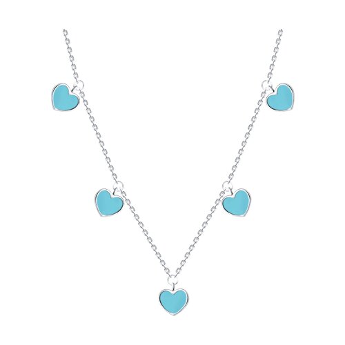 Колье из серебра с эмалью