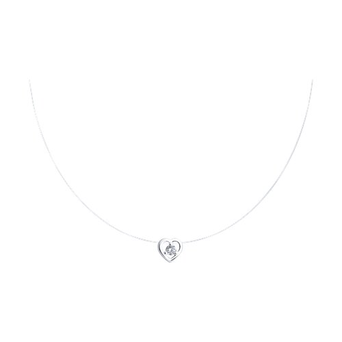 Колье из серебра с фианитом