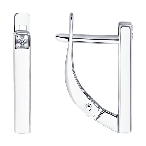 Серьги из серебра с бриллиантами