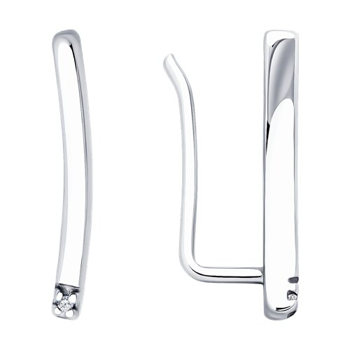 Серьги из серебра с бриллиантами