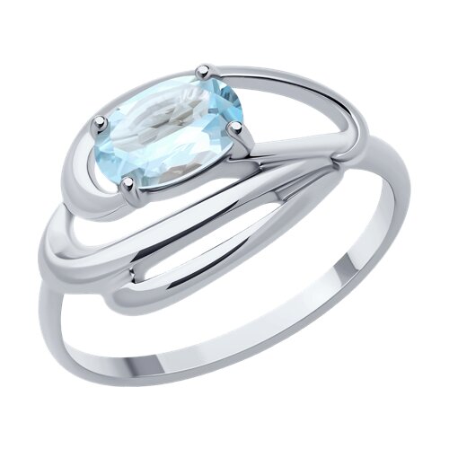 Кольцо из серебра с топазом