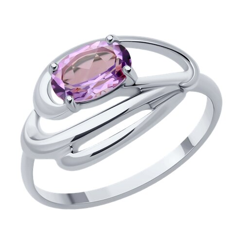 Кольцо из серебра с аметистом