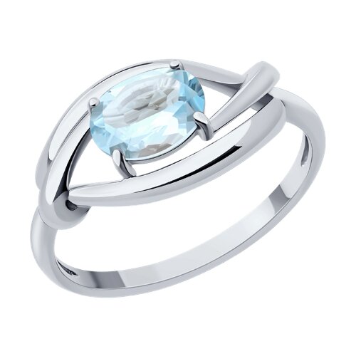 Кольцо из серебра с топазом