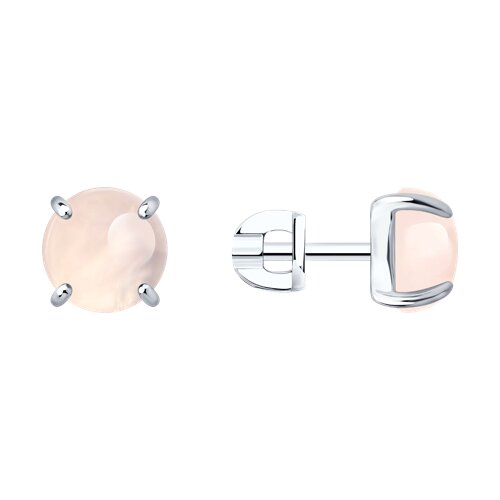 Серьги из серебра с кварцами