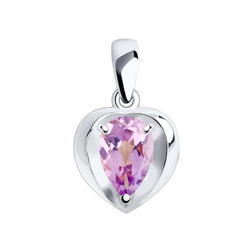 Подвеска из серебра с аметистом