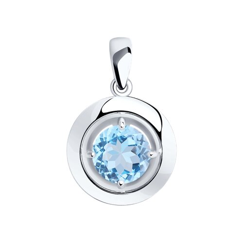 Подвеска из серебра с топазом