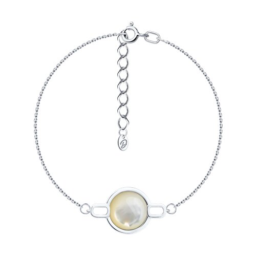 Браслет из серебра с перламутром