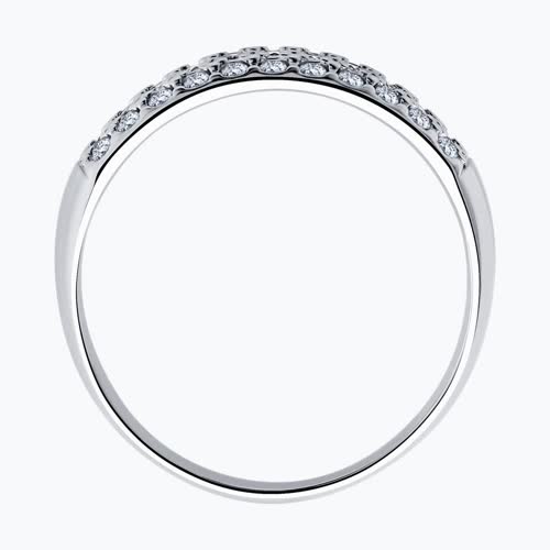 Кольцо из серебра с фианитами из серебро — вид 2