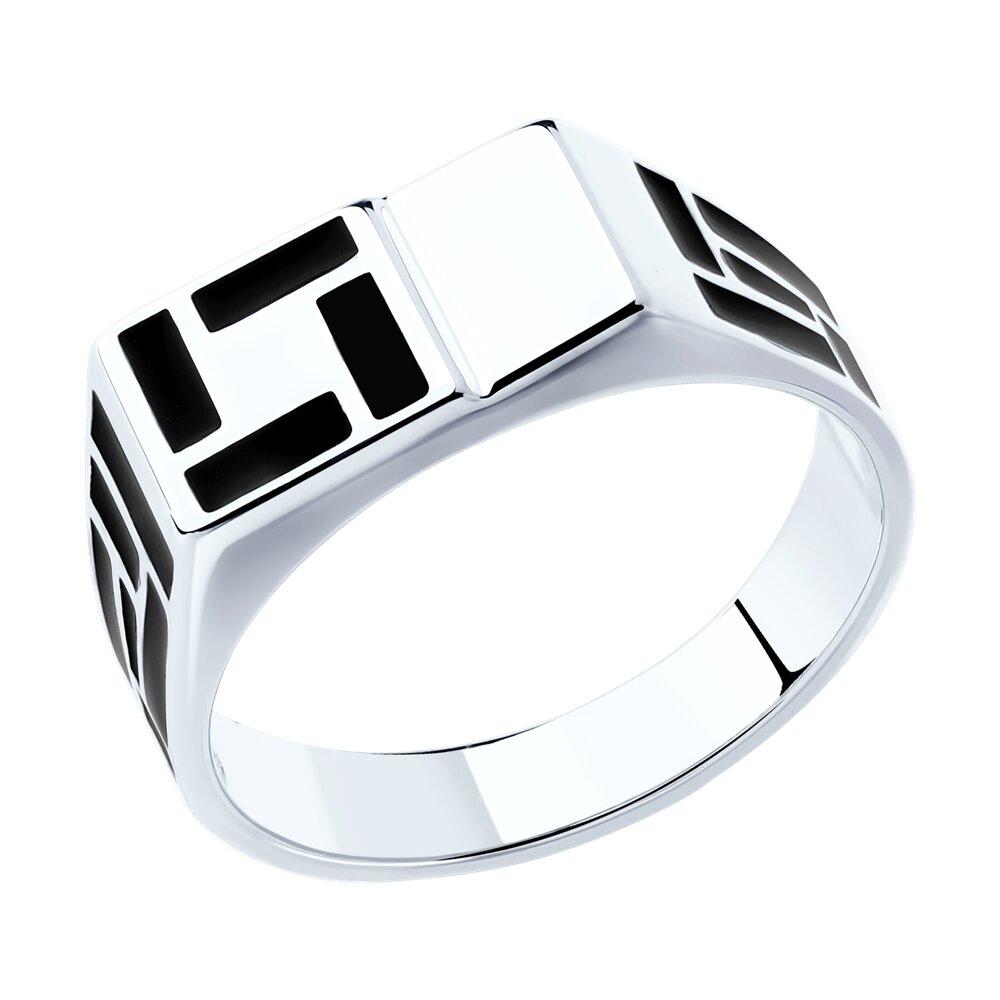 Печатка из серебра с эмалью из серебро