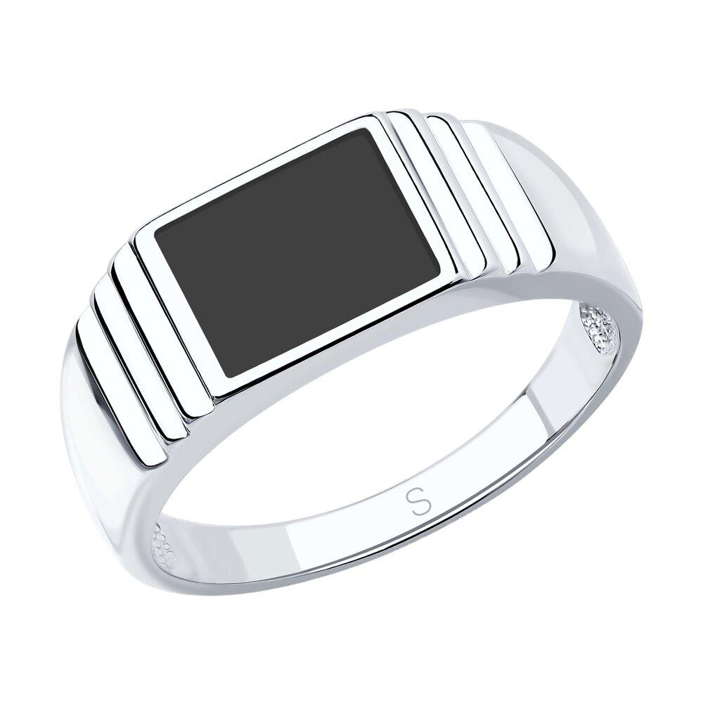 Печатка из серебра с эмалью из серебро