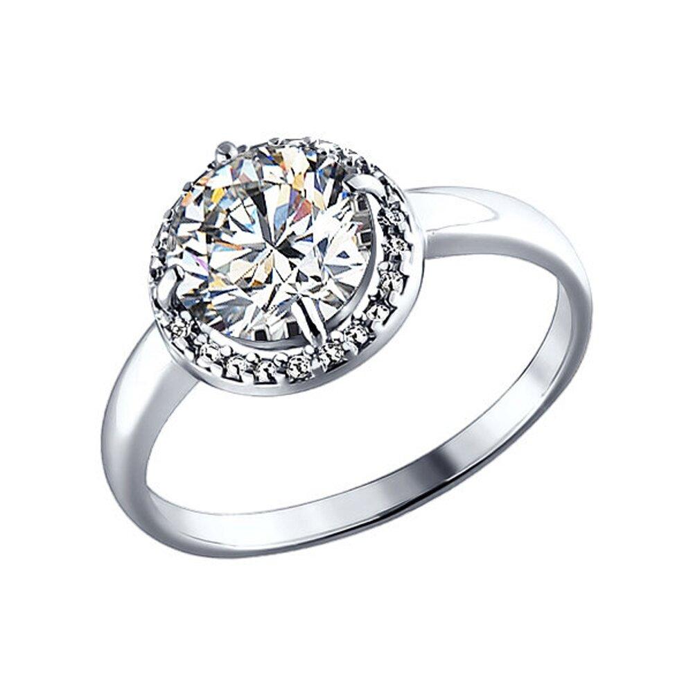 Кольцо из серебра с фианитом - видео на модели