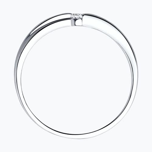 Помолвочное колечко из родированного серебра из серебро — вид 2