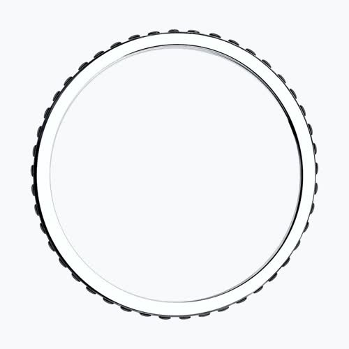 Серебряное кольцо с чёрными фианитами из серебро — вид 2