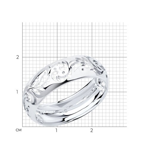 Резное кольцо из серебра из серебро — вид 5