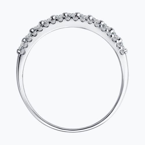 Кольцо из серебра с фианитами из серебро — вид 2