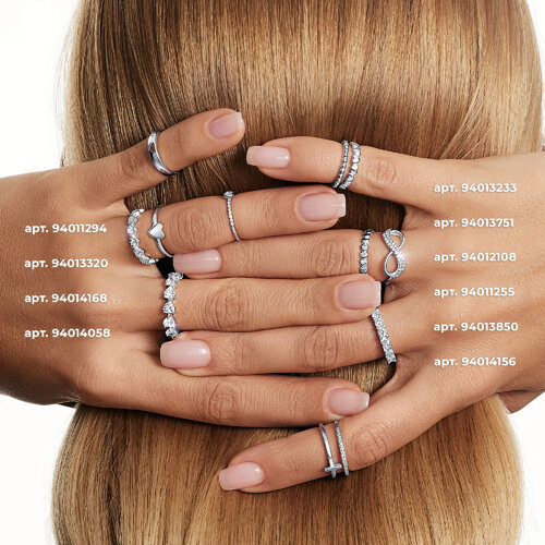 Кольцо из серебра с фианитом из серебро — вид 4