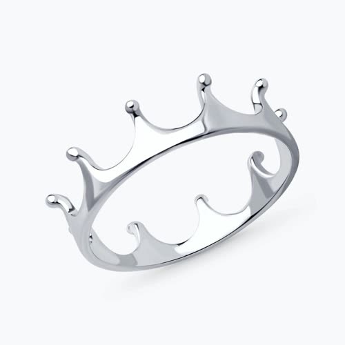 Кольцо-корона из серебра - видео на модели