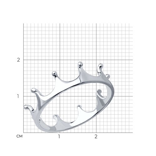 Кольцо-корона из серебра из серебро — вид 5