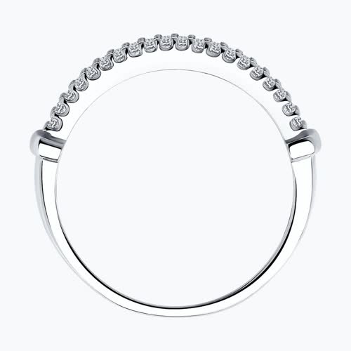 Кольцо из серебра с фианитами из серебро — вид 2