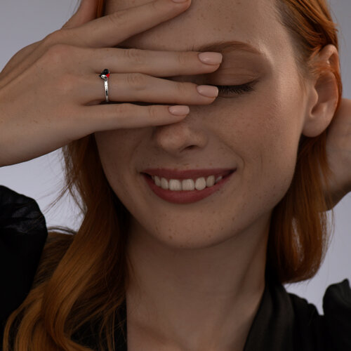 Кольцо из серебра с эмалью из серебро — вид 3