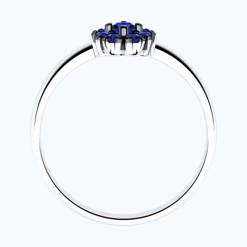 Кольцо из серебра с фианитами из серебро — вид 2