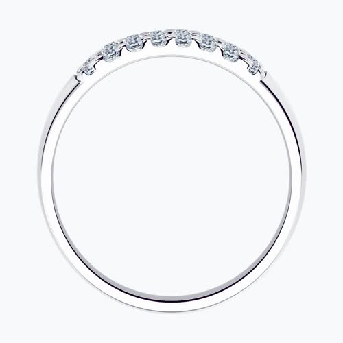 Кольцо из серебра с фианитами из серебро — вид 2