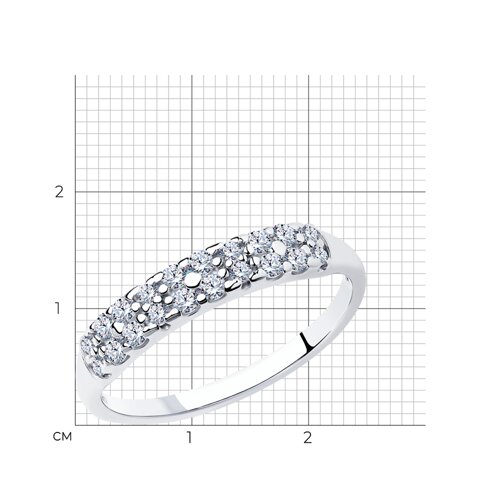 Кольцо из серебра с фианитами из серебро — вид 5