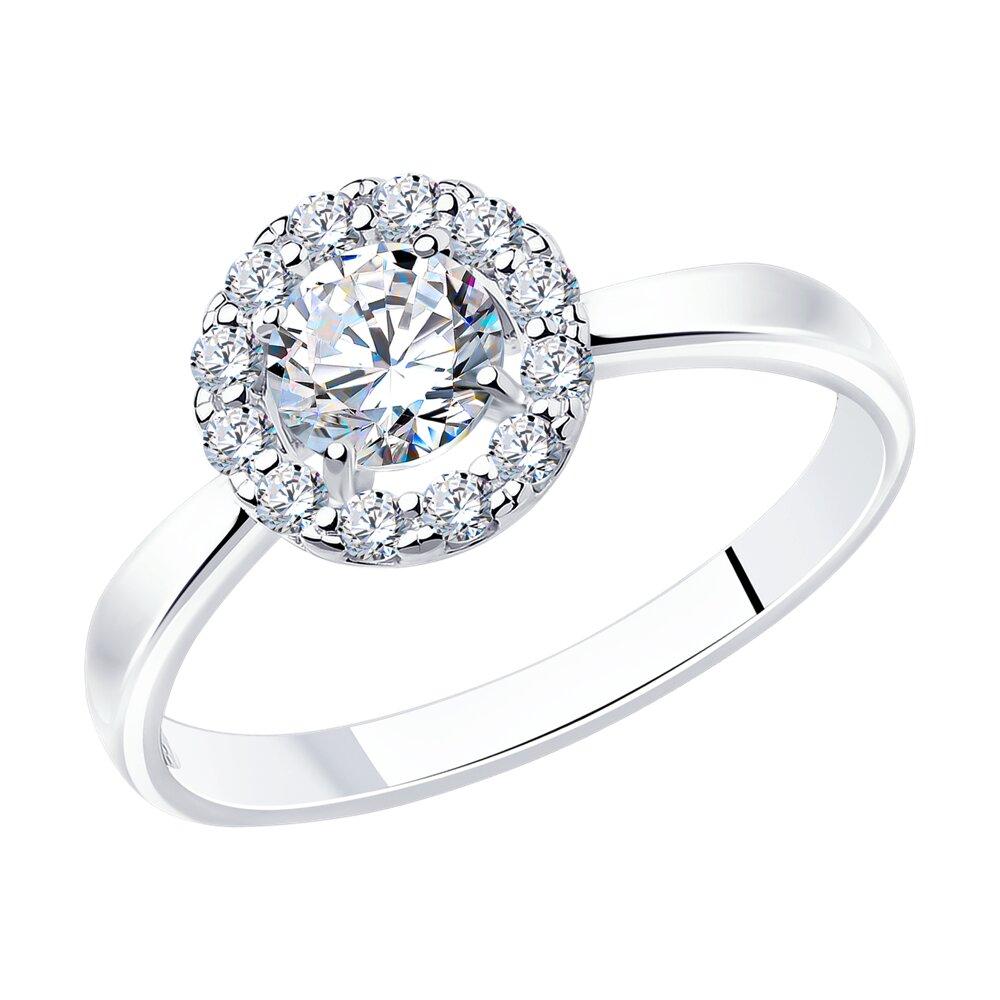 Кольцо из серебра с фианитами - видео на модели