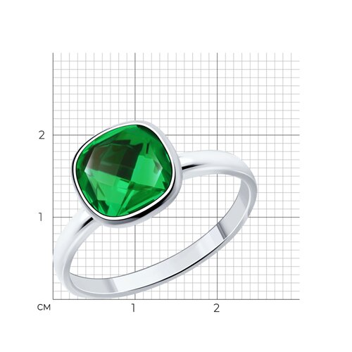 Кольцо из серебра с кристаллом из серебро — вид 3