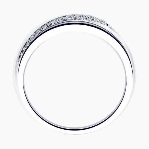 Кольцо из серебра с фианитами из серебро — вид 2